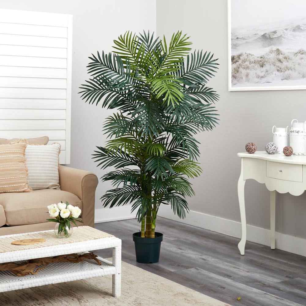 6.5ft. Golden Cane Palm Silk Tree. Picture 6