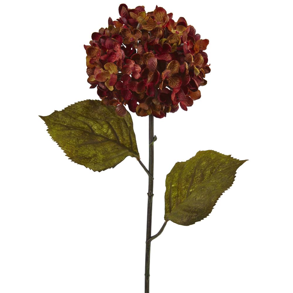 22in. Fall Hydrangea Artificial Flower (Set of 6). Picture 2