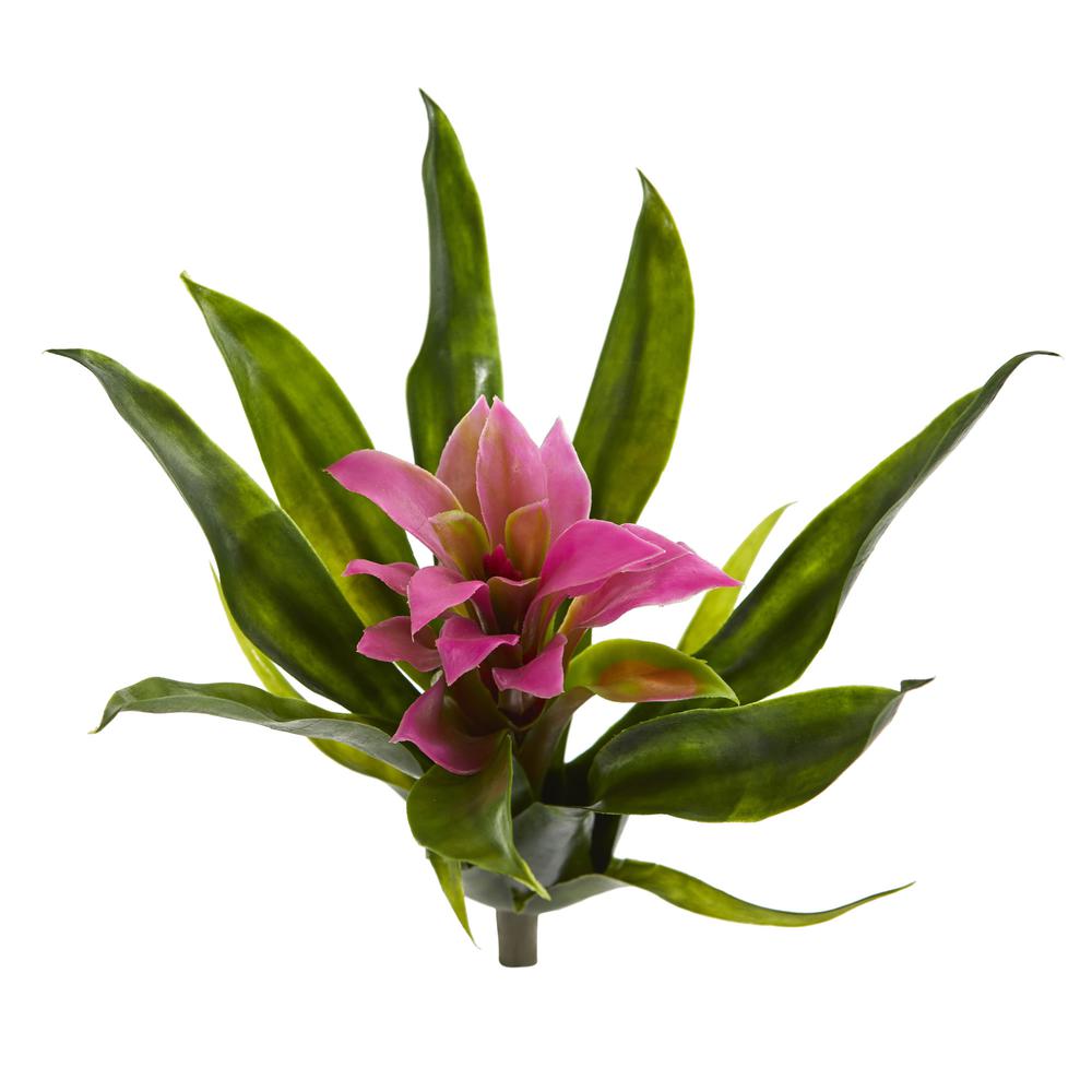 11in. Bromeliad Artificial Flower Stem, Set of 6, Purple. Picture 1