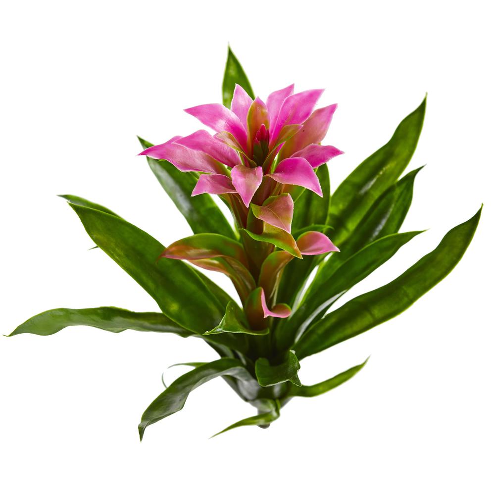 15in. Bromeliad Artificial Flower (Set of 4), Purple. Picture 1