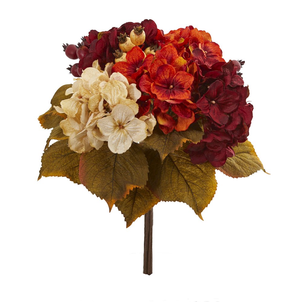 16 In. Autumn Hydrangea Berry Bouquet Artificial Flower (Set of 2). Picture 1