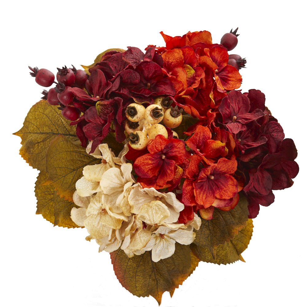 16 In. Autumn Hydrangea Berry Bouquet Artificial Flower (Set of 2). Picture 2