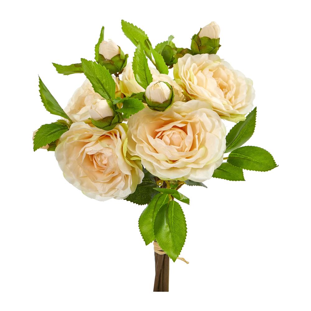 11in. Camellia Artificial Flower Bouquet (Set of 4). Picture 1