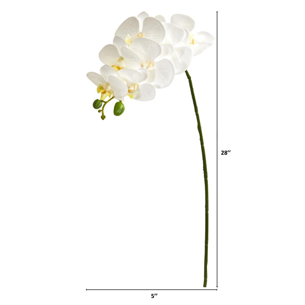 28in. Orchid Phalaenopsis Artificial Flower Stem (Set of 6). Picture 2