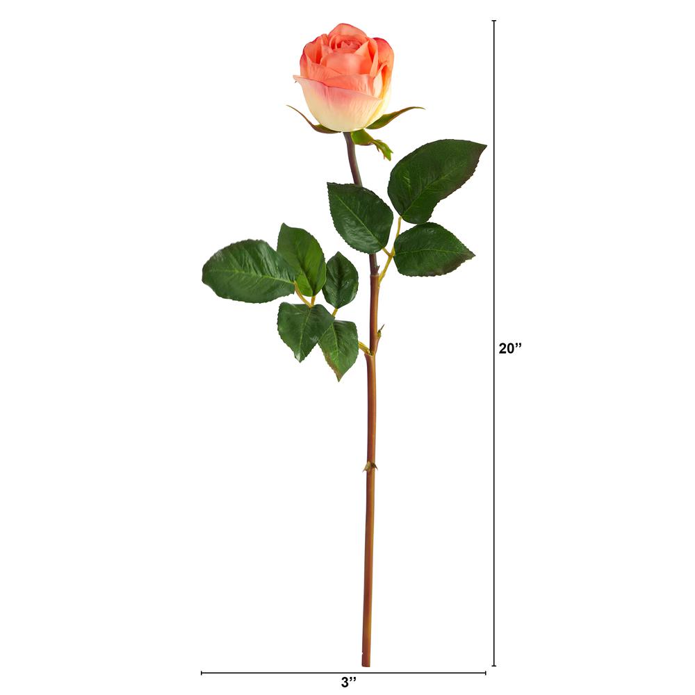 20in. Rose Artificial Bud Flower (Set of 6). Picture 2