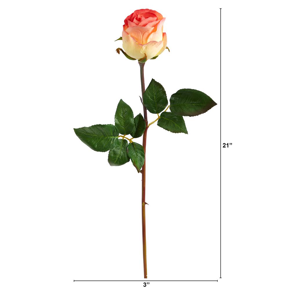 21in. Rose Bud Artificial Flower (Set of 6). Picture 2