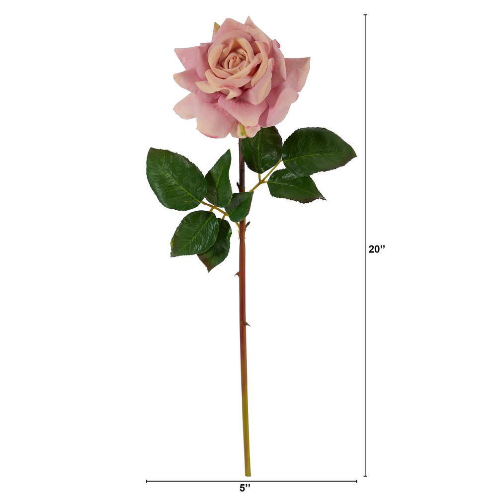 20in. Rose Artificial Flower (Set of 6). Picture 2