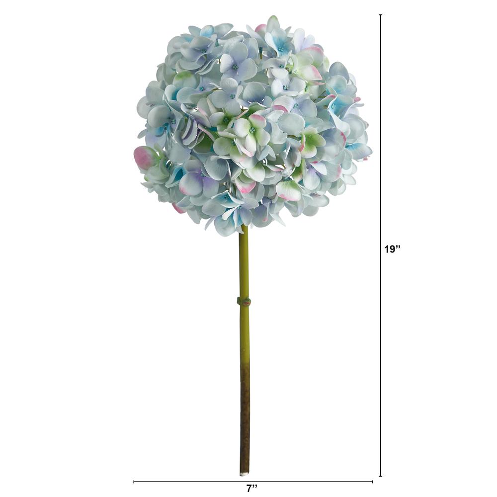 19in. Hydrangea Artificial Flower (Set of 3). Picture 2