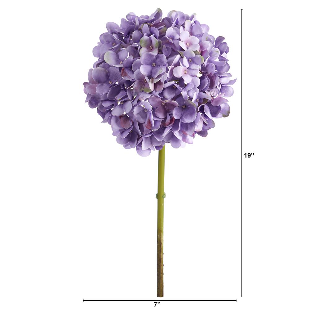 19in. Hydrangea Artificial Flower (Set of 3). Picture 2