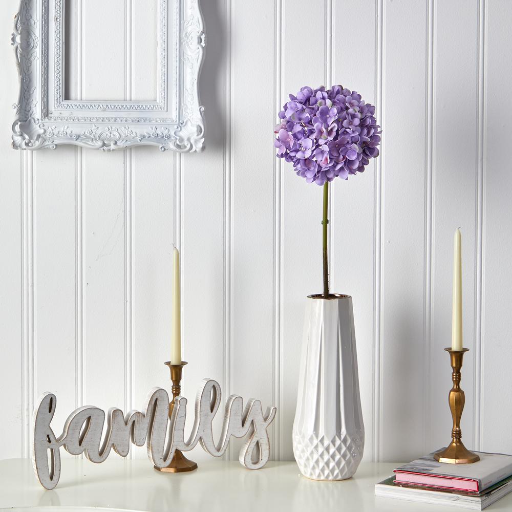 19in. Hydrangea Artificial Flower (Set of 3). Picture 3