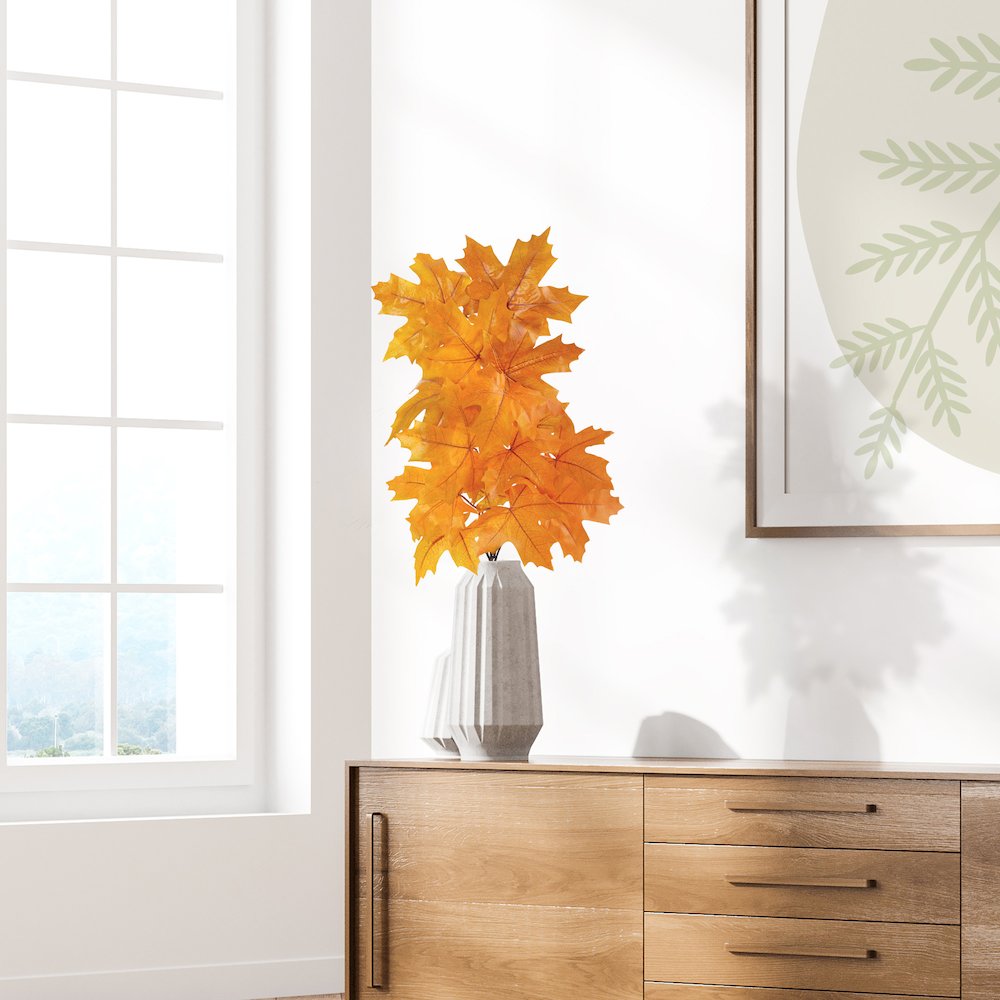 38in. Autumn Maple Leaf Artificial Flower (Set of 6). Picture 3