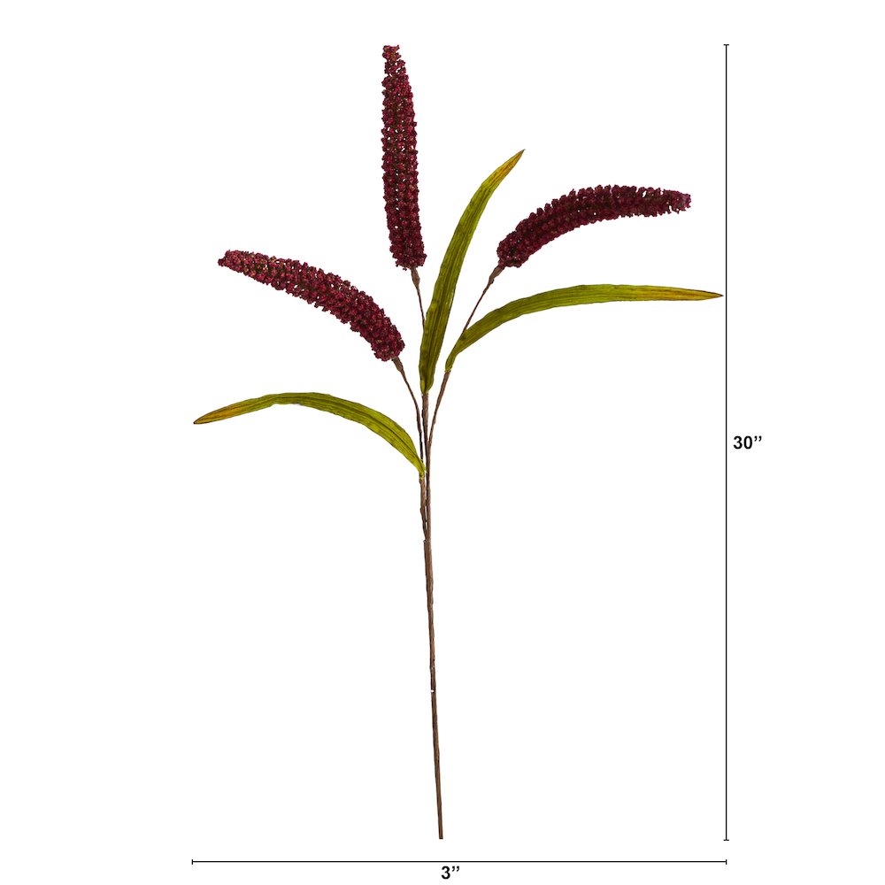 30in. Sorghum Harvest Artificial Flower (Set of 12). Picture 2
