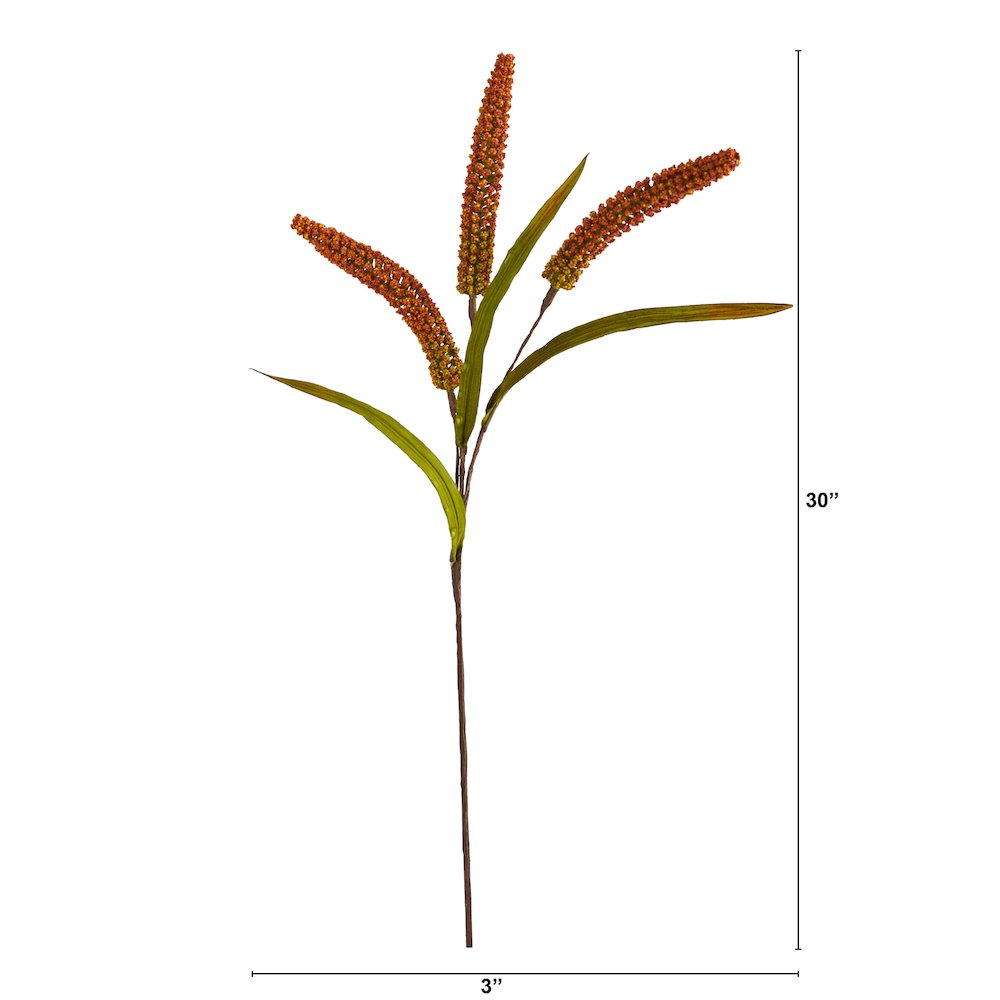30in. Sorghum Harvest Artificial Flower (Set of 12). Picture 2
