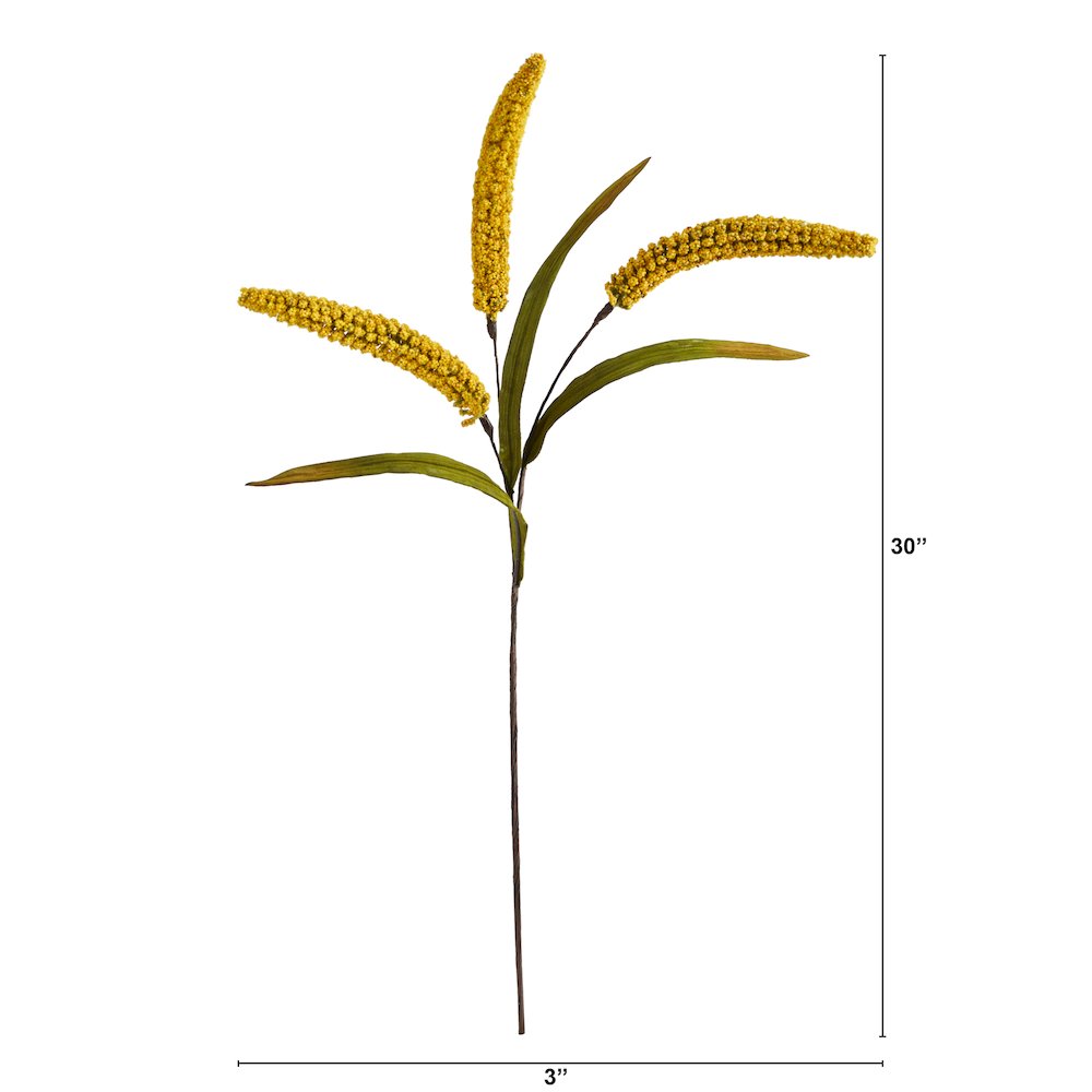 30in. Sorghum Harvest Artificial Flower (Set of 12). Picture 2