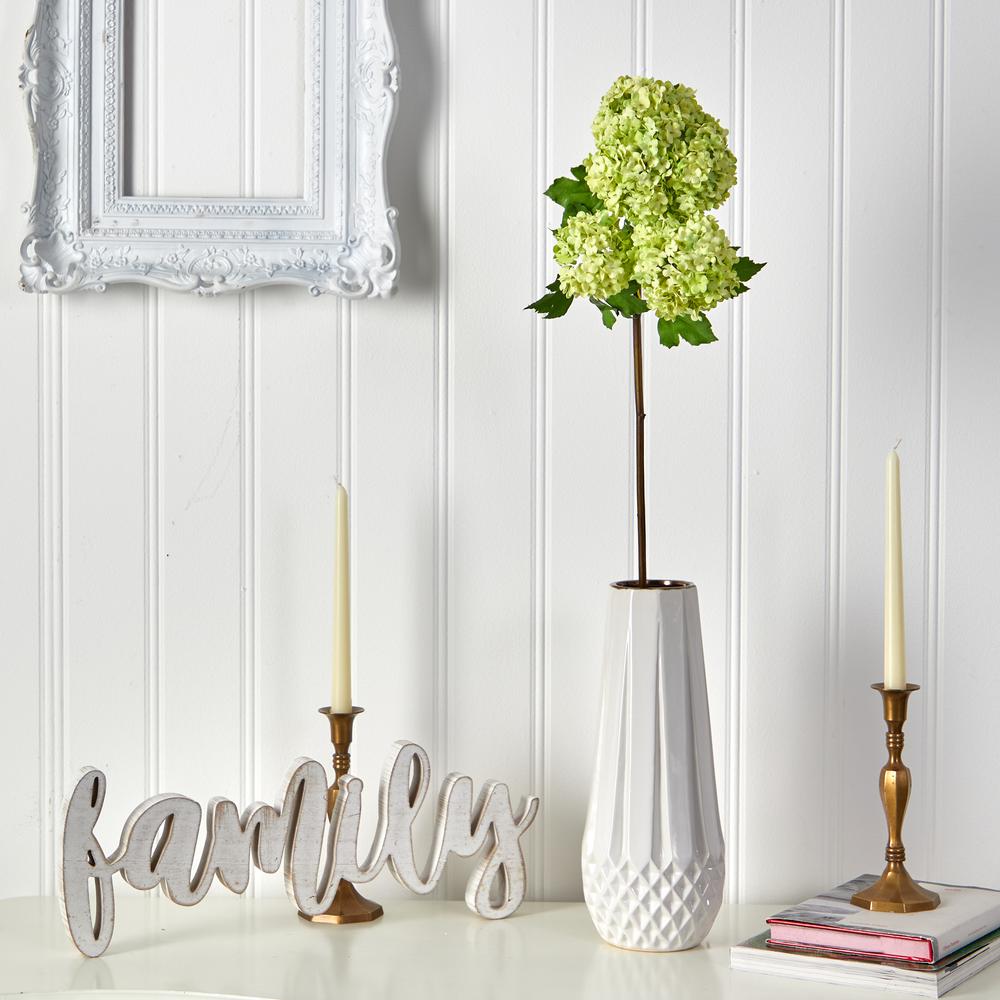 33in. Snowball Hydrangea Artificial Flower (Set of 2). Picture 3