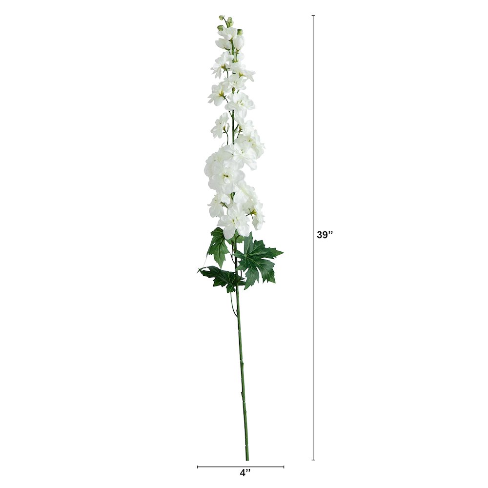 39in. Artificial Delphinium Flower Stems, Set of 3. Picture 2