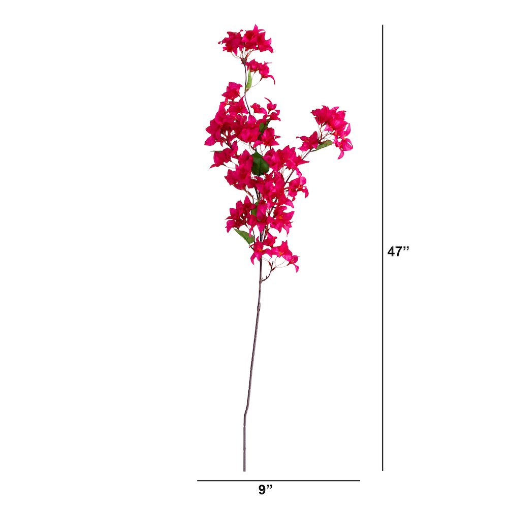 47in. Artificial Bougainvillea Flower Stems, Set of 3. Picture 2