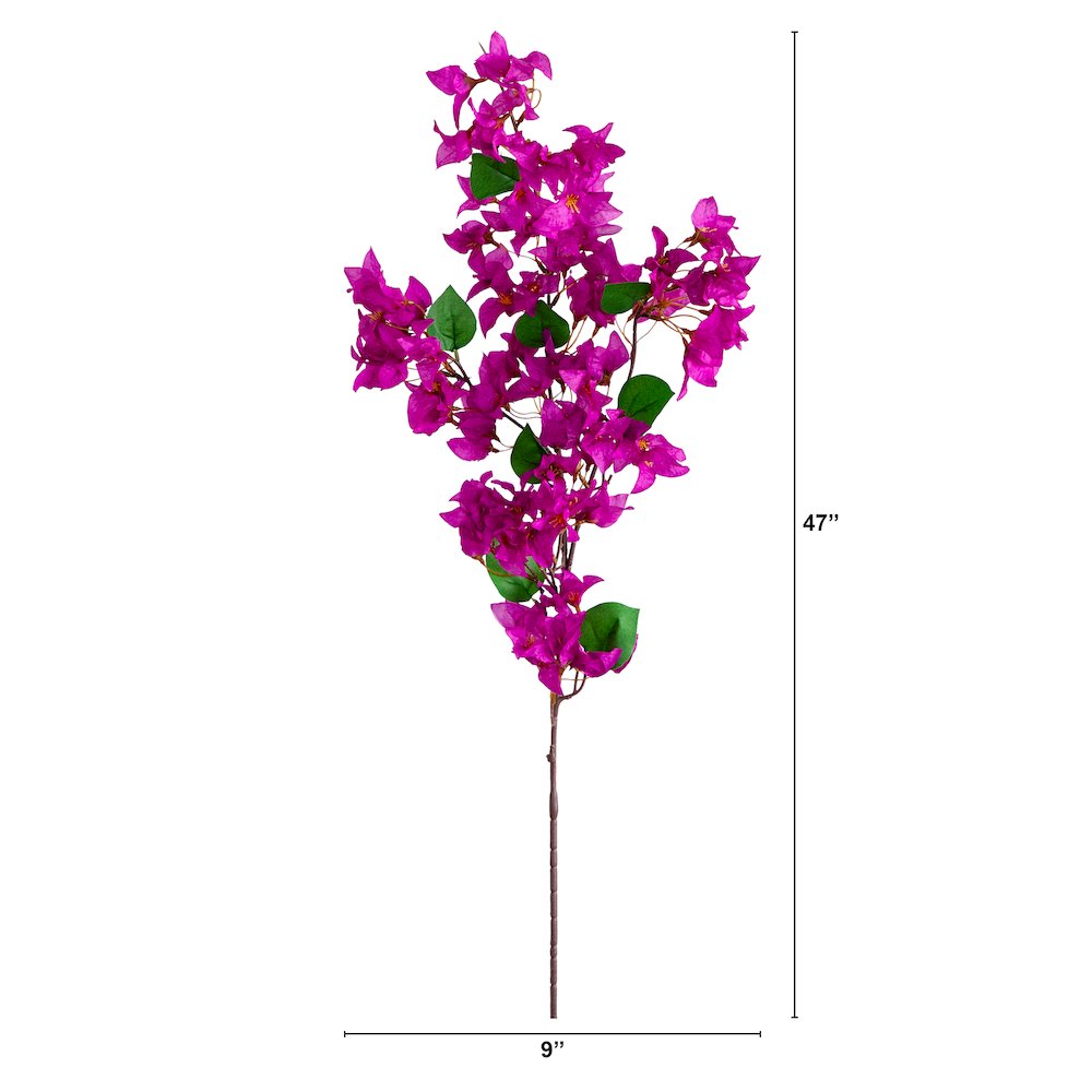 47in. Artificial Bougainvillea Flower Stems, Set of 3. Picture 2