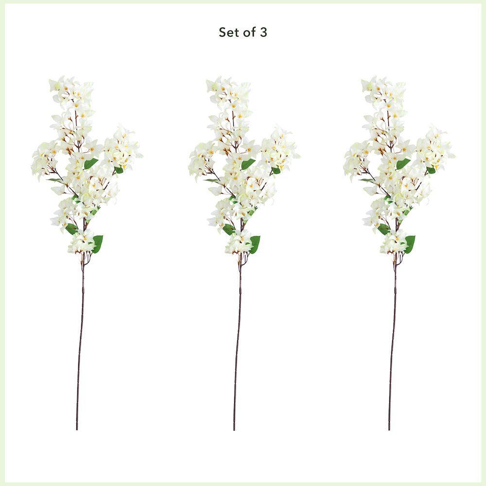 47in. Artificial Bougainvillea Flower Stems, Set of 3. Picture 3