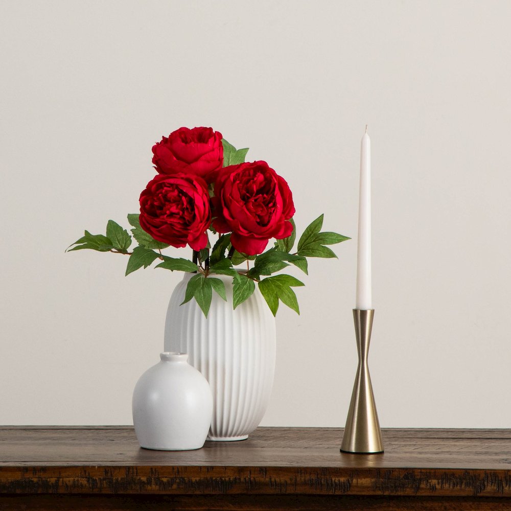 20in. Artificial Peony Flower Stems, Set of 3. Picture 9