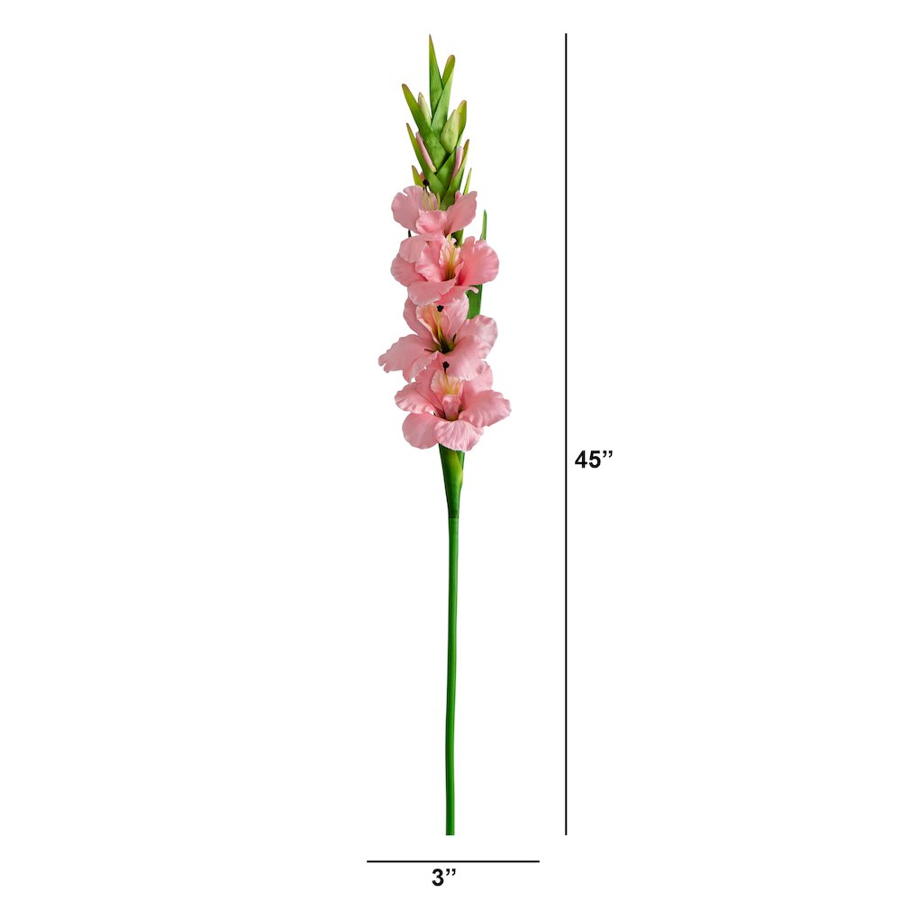 45in. Artificial Gladiolus Flower Stems, Set of 3. Picture 2