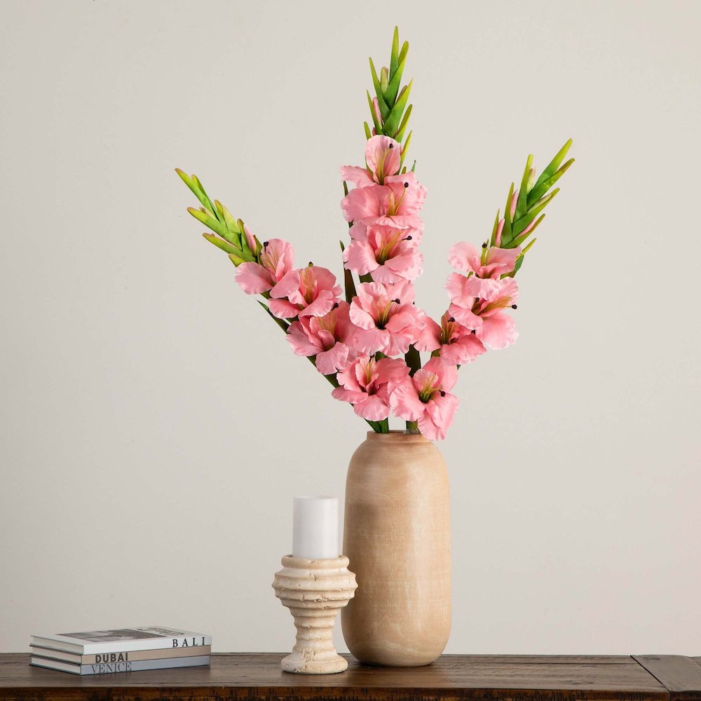 45in. Artificial Gladiolus Flower Stems, Set of 3. Picture 7