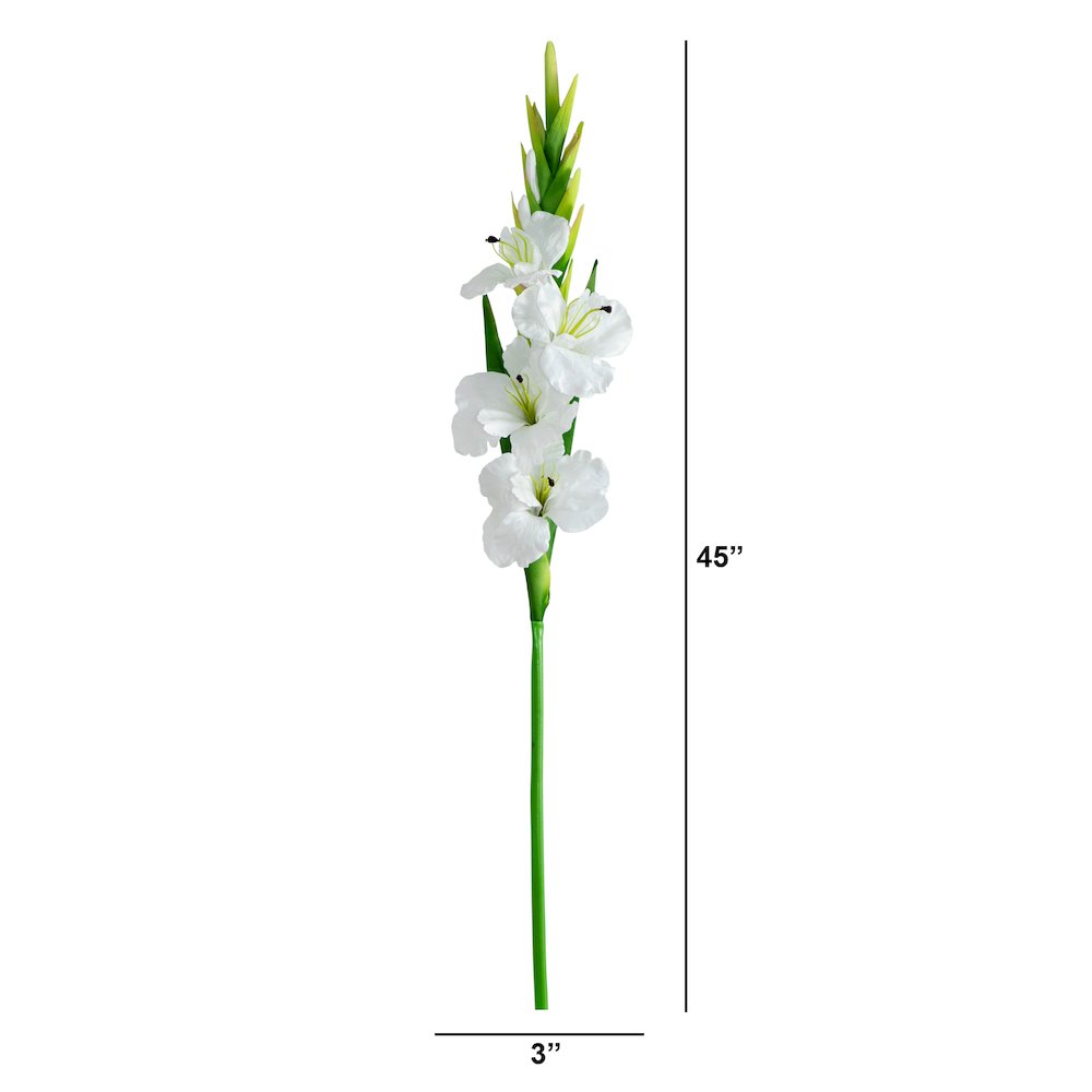 45in. Artificial Gladiolus Flower Stems, Set of 3. Picture 2