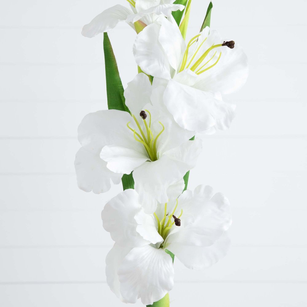 45in. Artificial Gladiolus Flower Stems, Set of 3. Picture 3