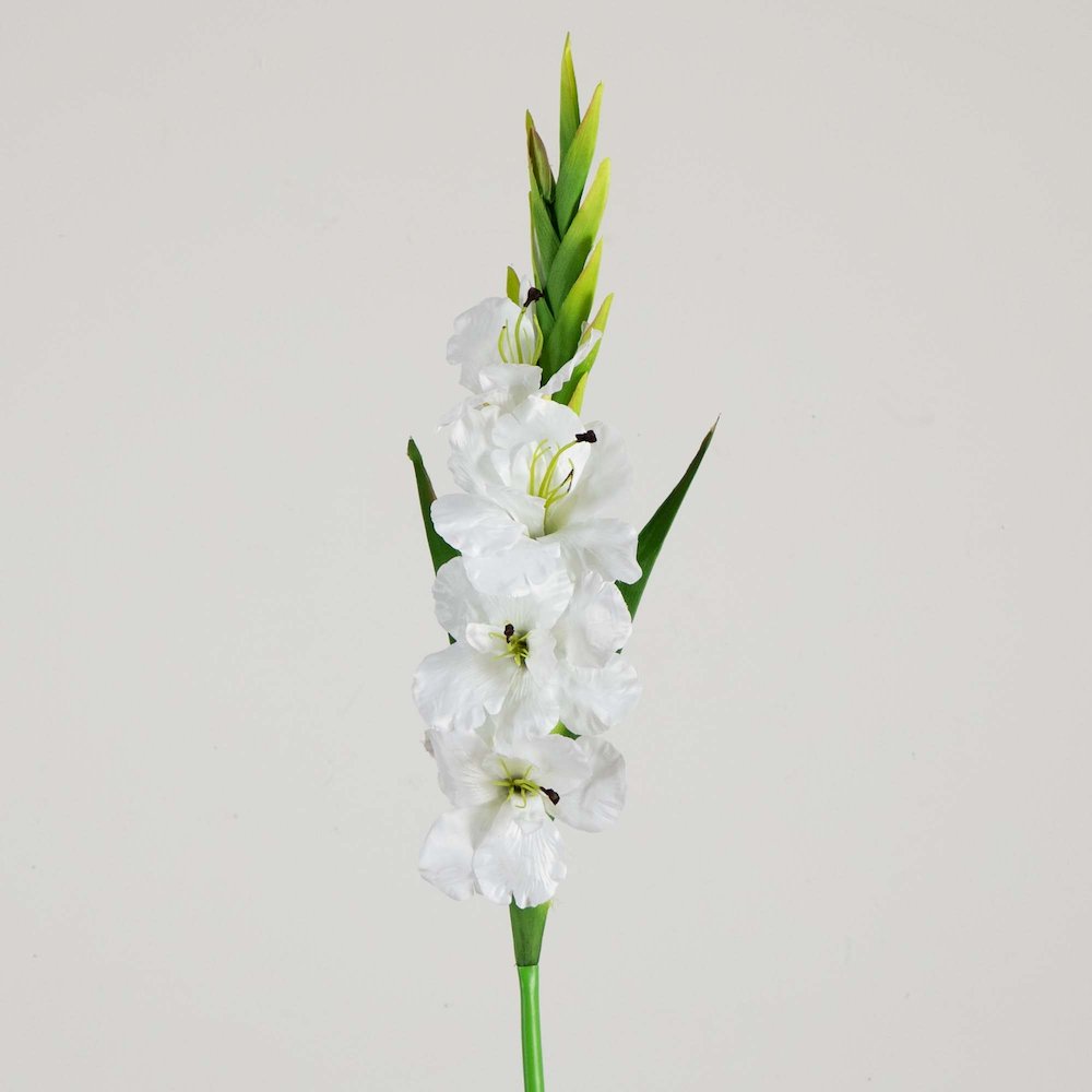 45in. Artificial Gladiolus Flower Stems, Set of 3. Picture 6