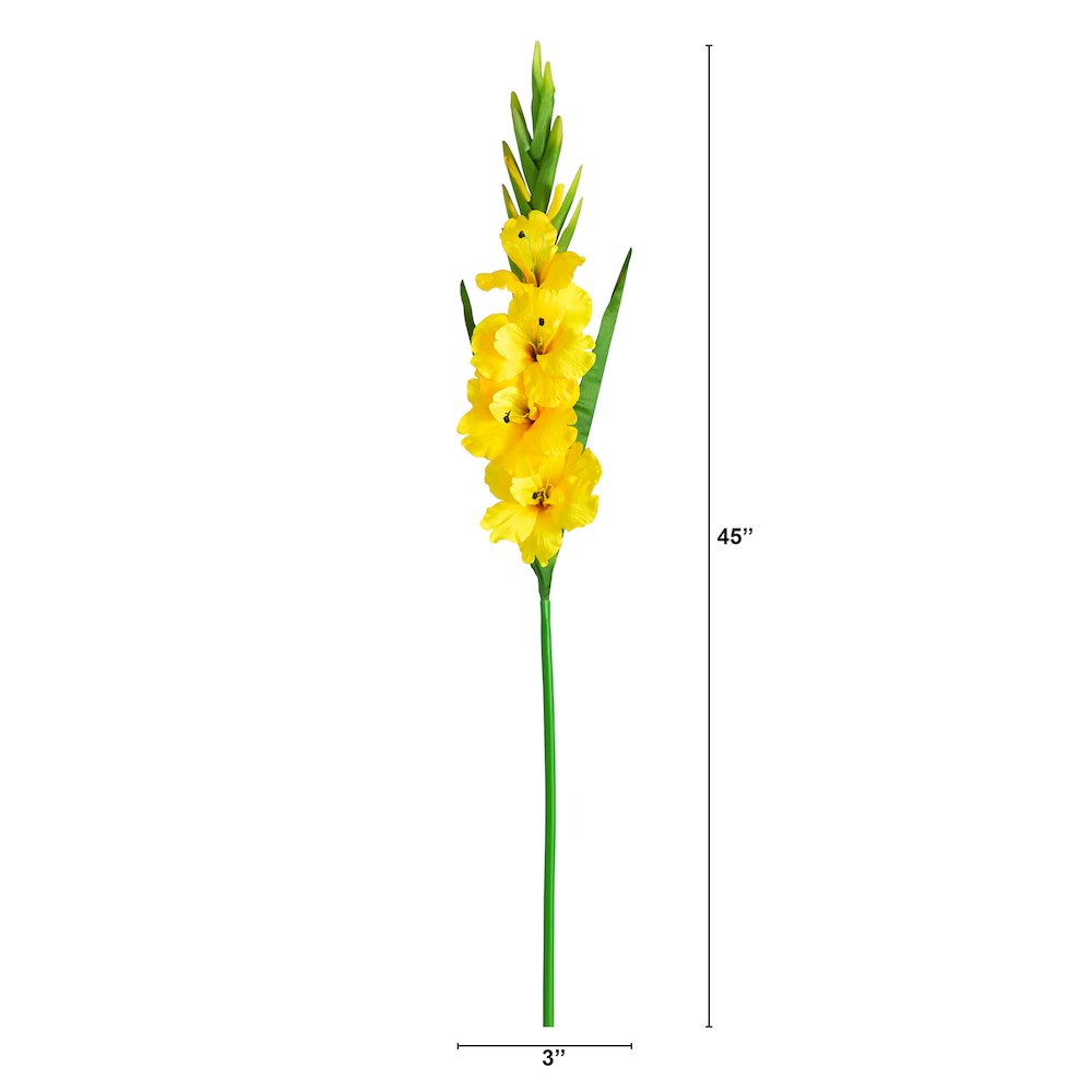 45in. Artificial Gladiolus Flower Stems, Set of 3. Picture 2