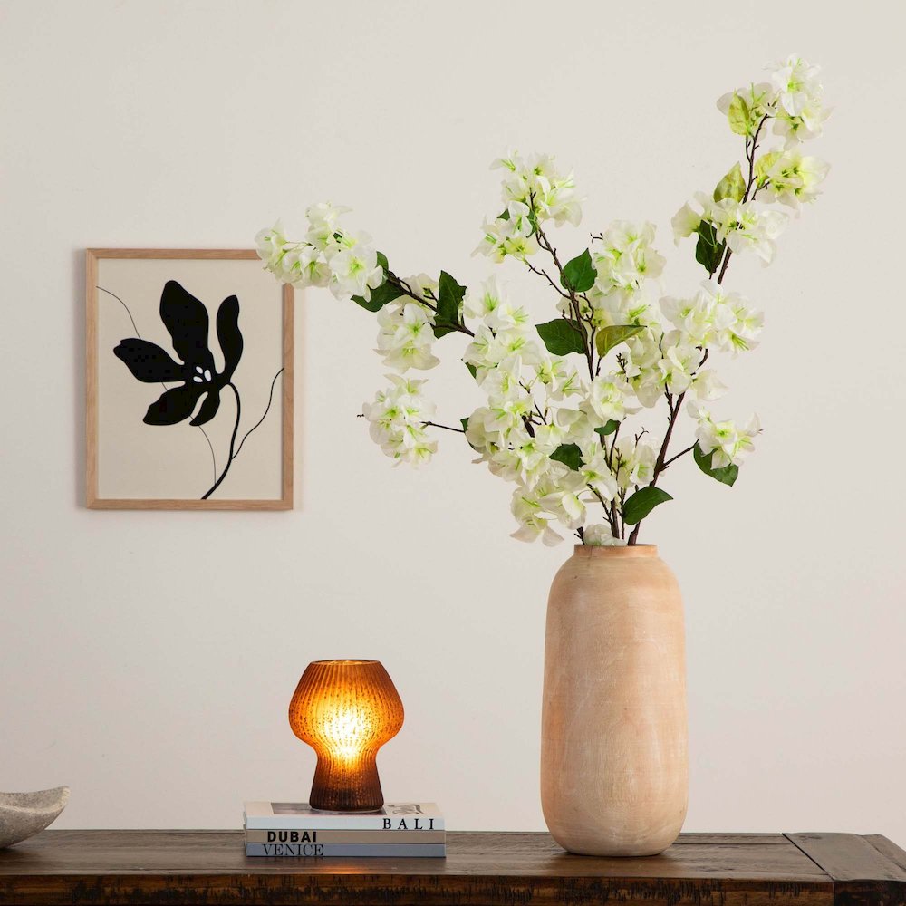 47in. Artificial Bougainvillea Flower Stems, Set of 3. Picture 4