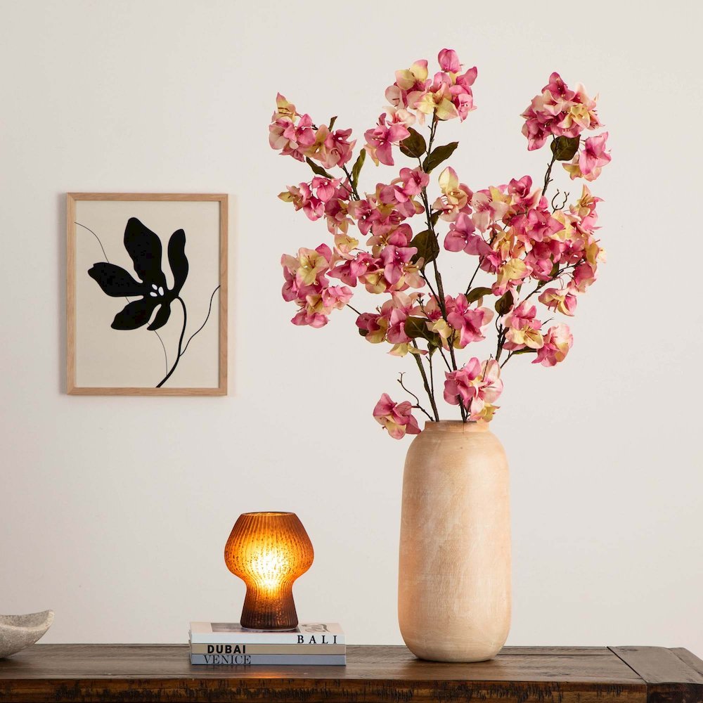 47in. Artificial Bougainvillea Flower Stems, Set of 3. Picture 6