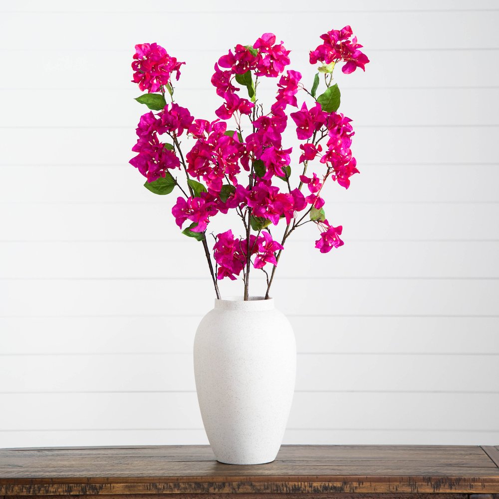 47in. Artificial Bougainvillea Flower Stems, Set of 3. Picture 3