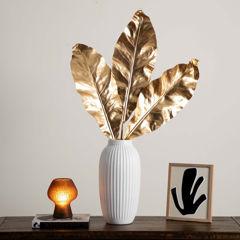 42in. Artificial Palm Gold Stems, Set of 3. Picture 8