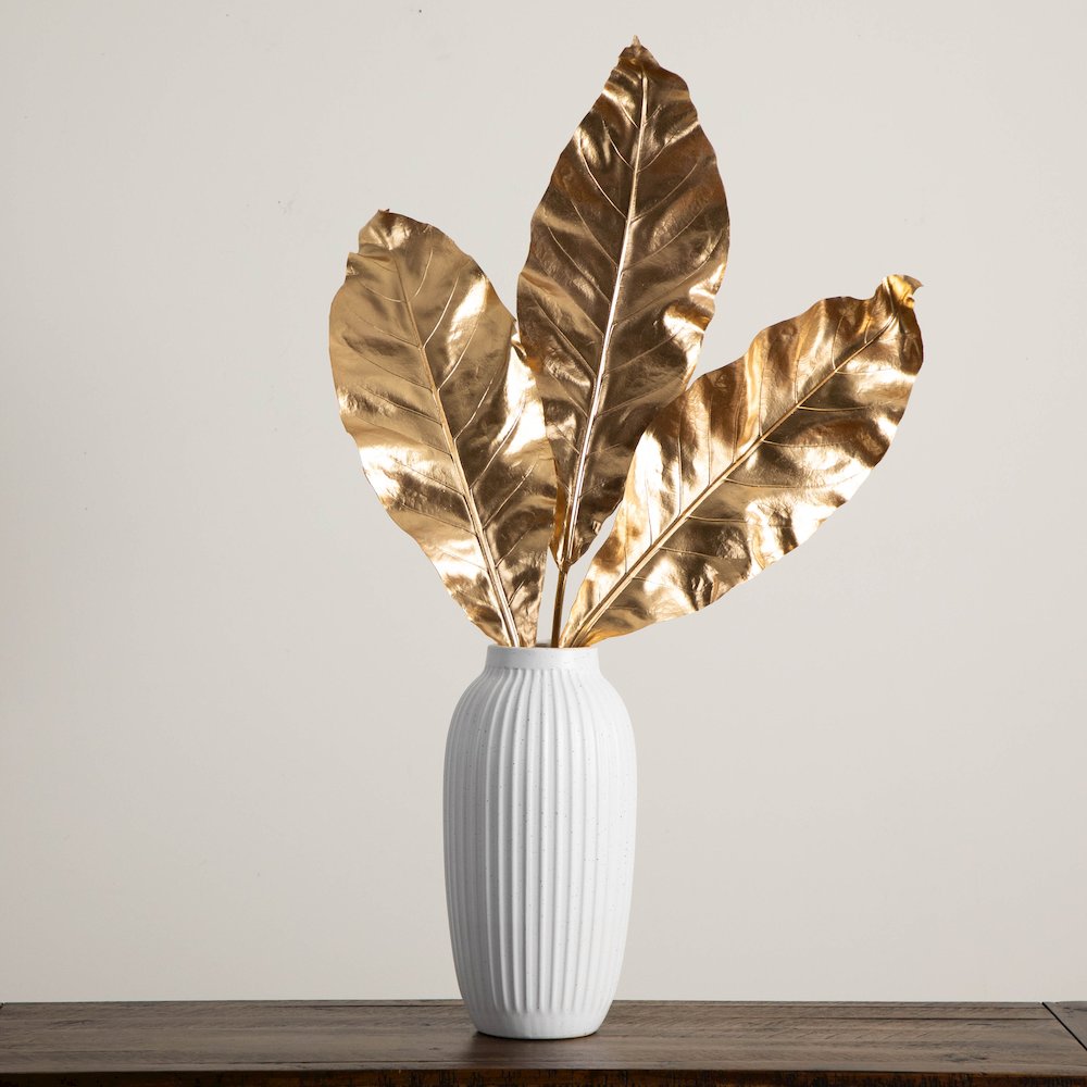 42in. Artificial Palm Gold Stems, Set of 3. Picture 6