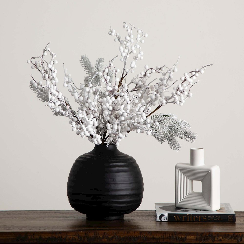 30in. Artificial Flocked Berry Stems, Set of 3. Picture 10