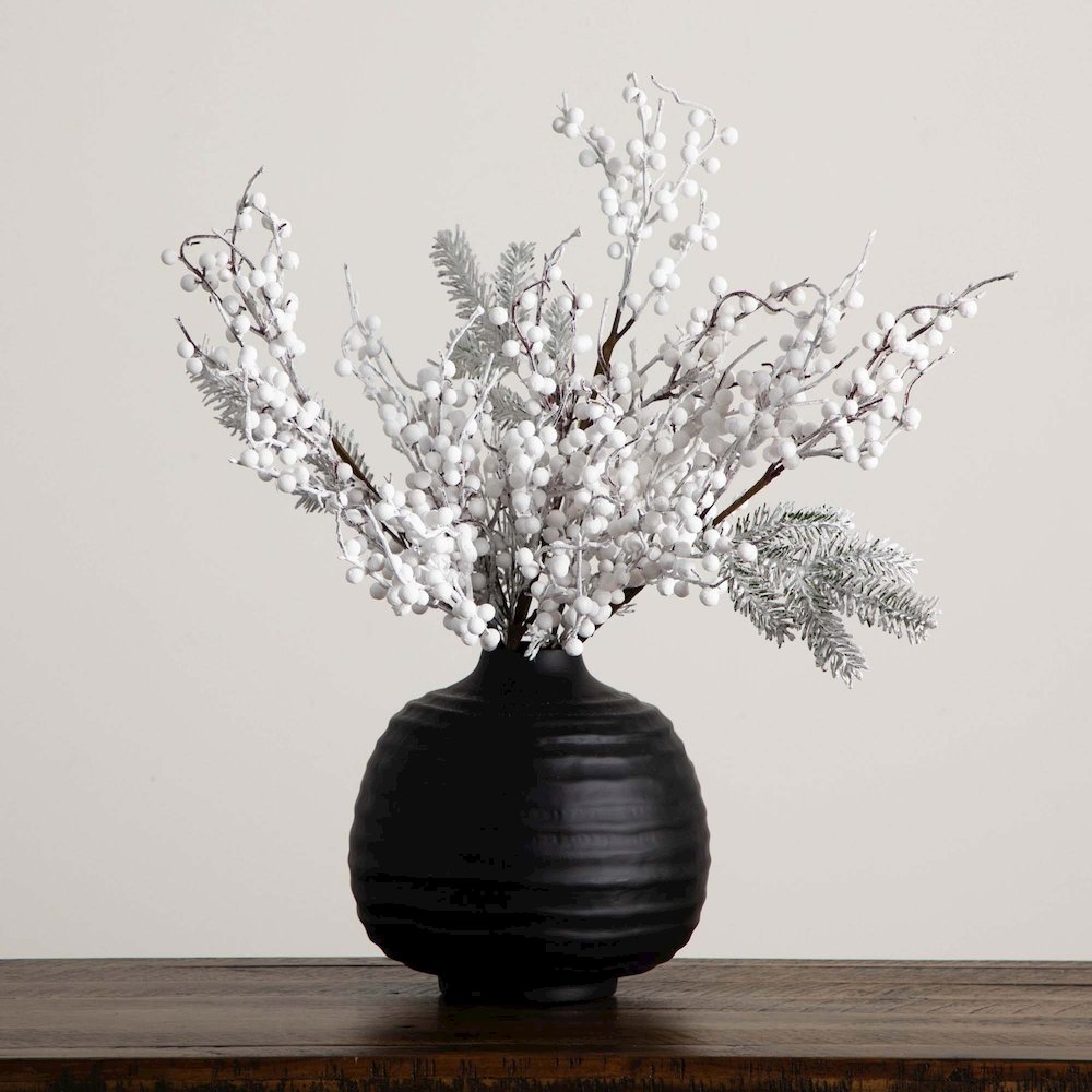 30in. Artificial Flocked Berry Stems, Set of 3. Picture 7