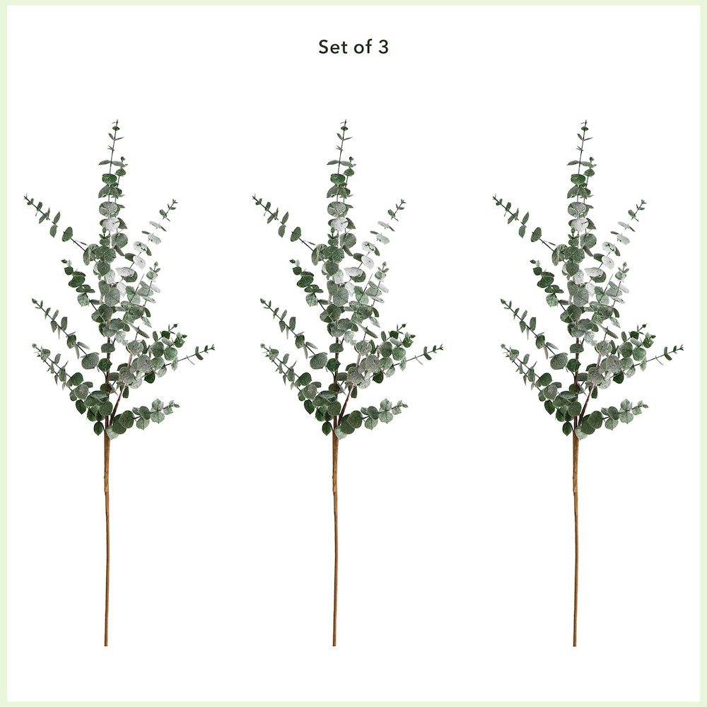40in. Artificial Eucalyptus Stems, Set of 3. Picture 3