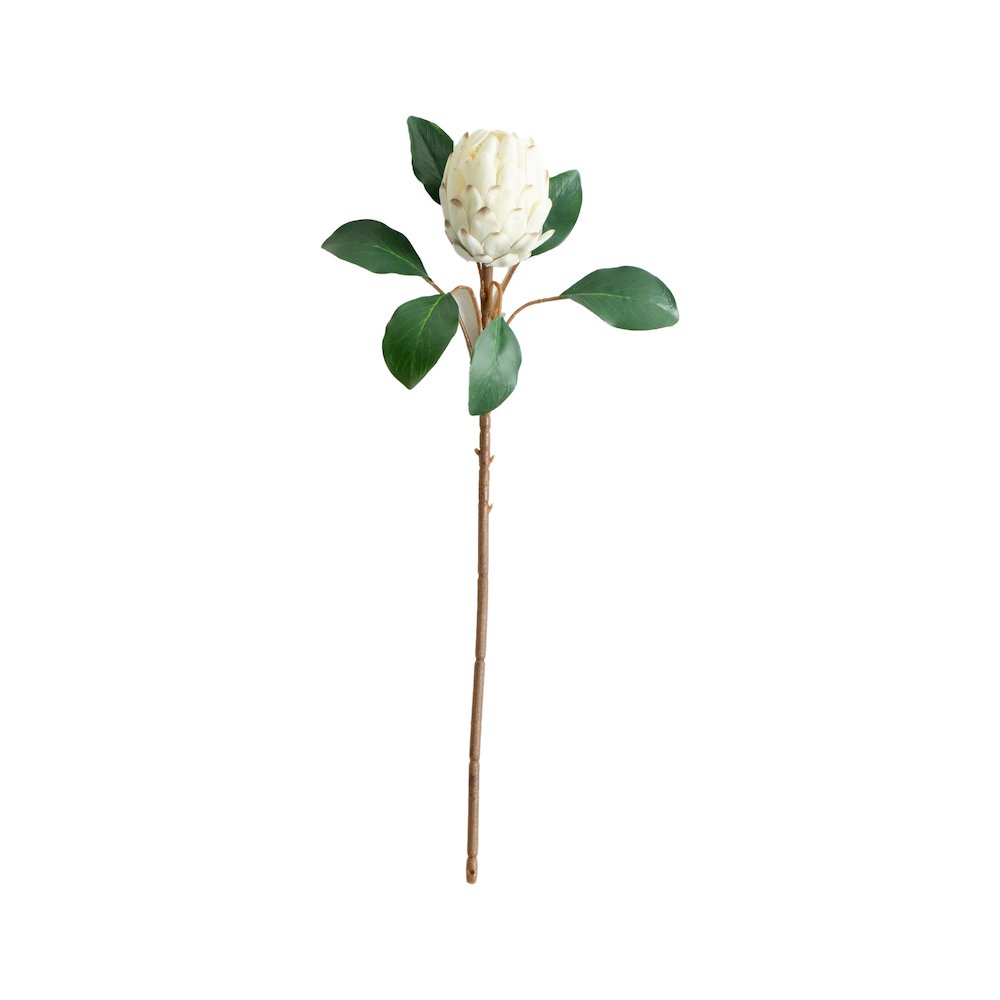 26in. Artificial King Protea Flower Stems - Set of 4. Picture 1