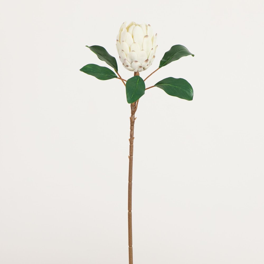 26in. Artificial King Protea Flower Stems - Set of 4. Picture 2