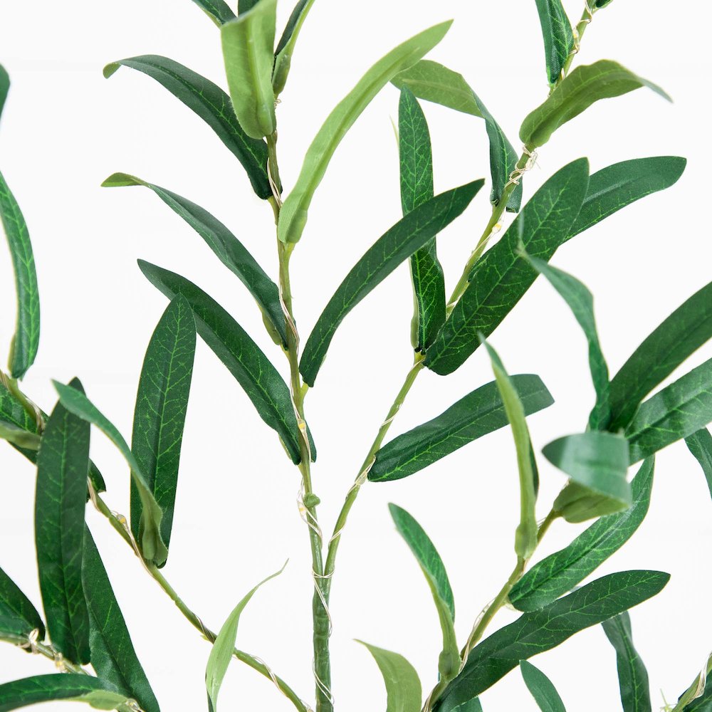 23in. Lighted Artificial Olive Branch Stems - Set of 3. Picture 7