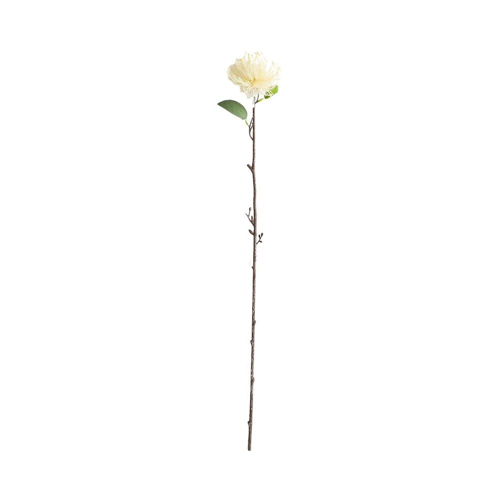 24in. Artificial Pincushion Protea Flower Stem - Set of 4. Picture 1
