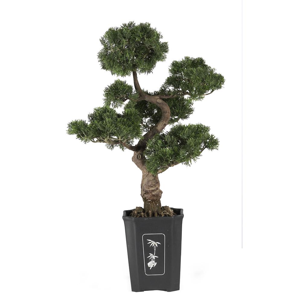 36in. Cedar Bonsai Silk Plant. Picture 1