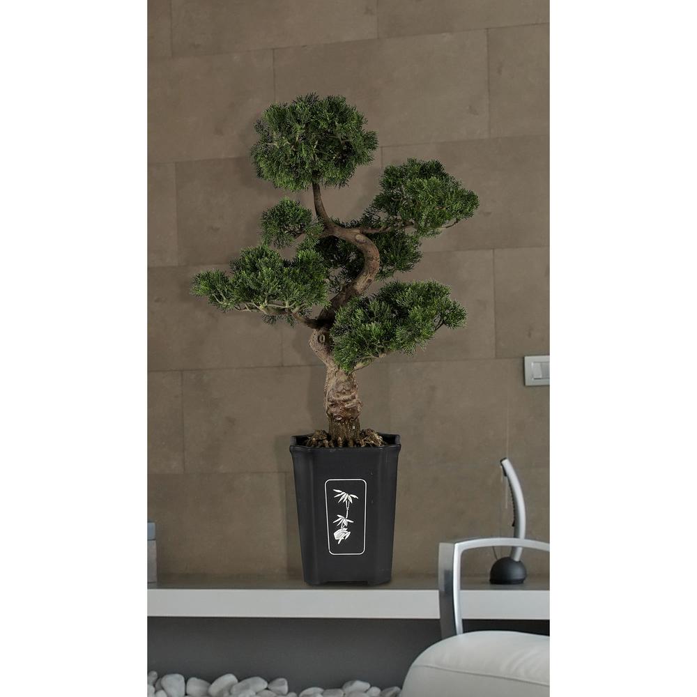 36in. Cedar Bonsai Silk Plant. Picture 3