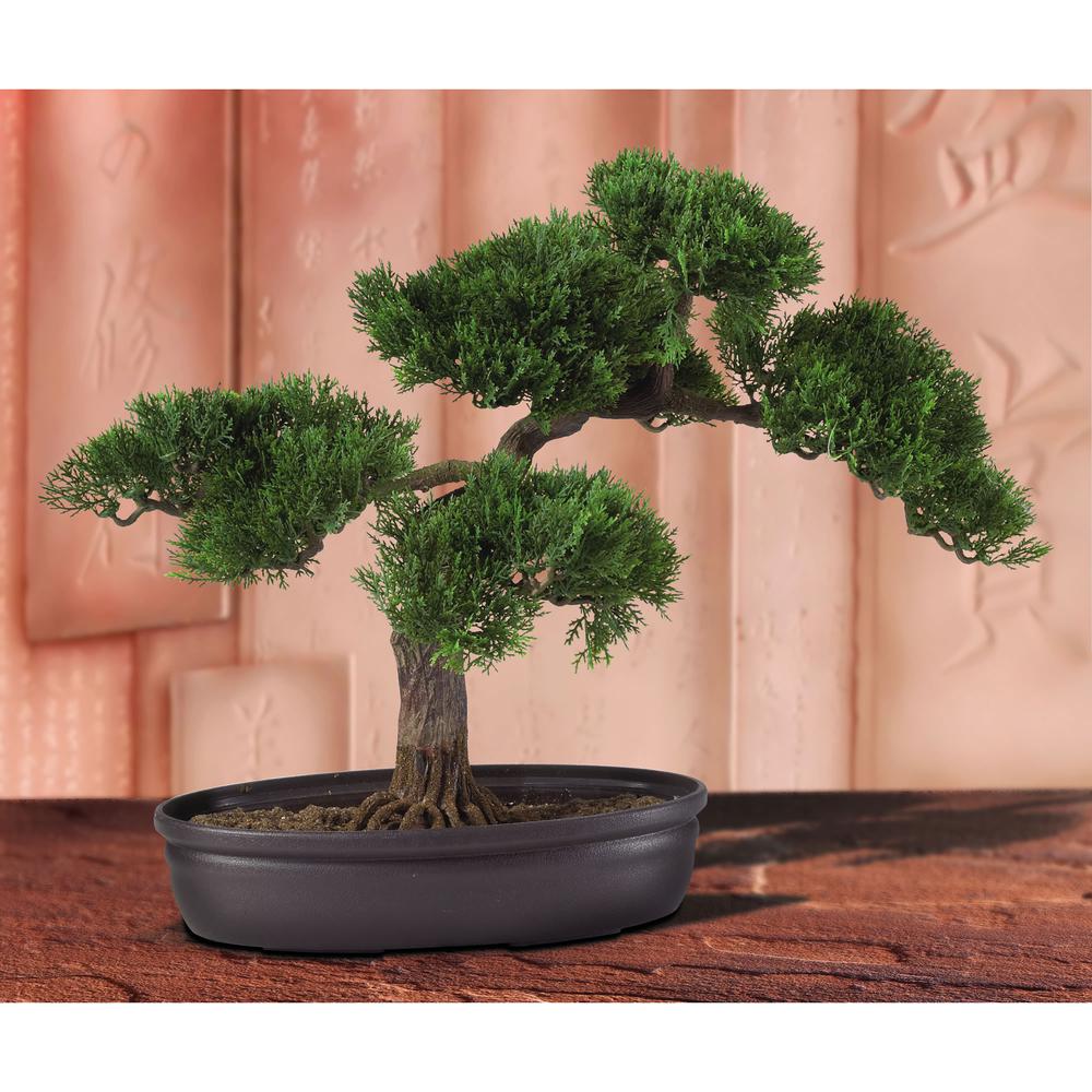 16in. Cedar Bonsai Silk Plant. Picture 2