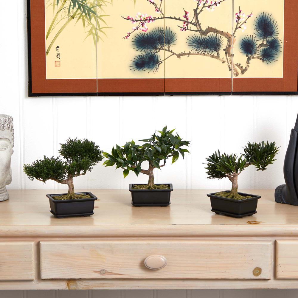 8.5in. Bonsai Silk Plant Collection (Set of 3). Picture 3