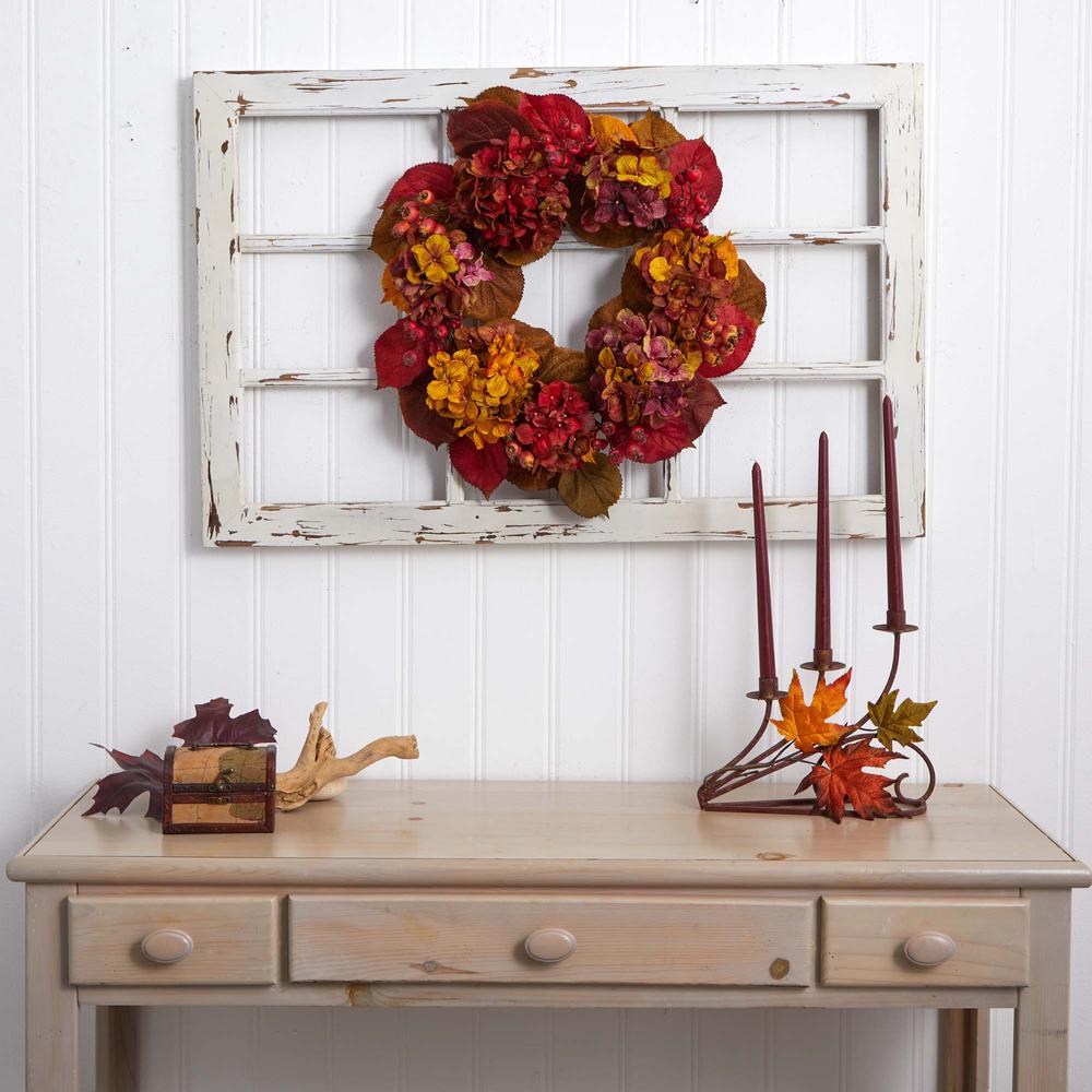 24in. Fall Hydrangea Wreath. Picture 2