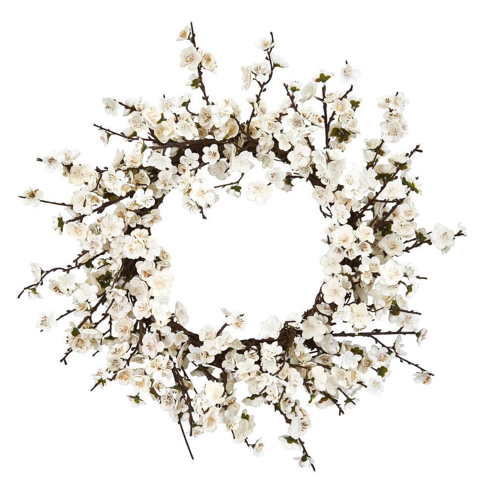 24in. Plum Blossom Wreath. Picture 1