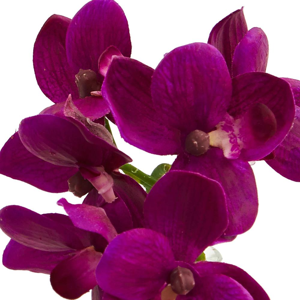 9in. Phalaenopsis Orchid Artificial Arrangement in Vase, Set of 3. Picture 5