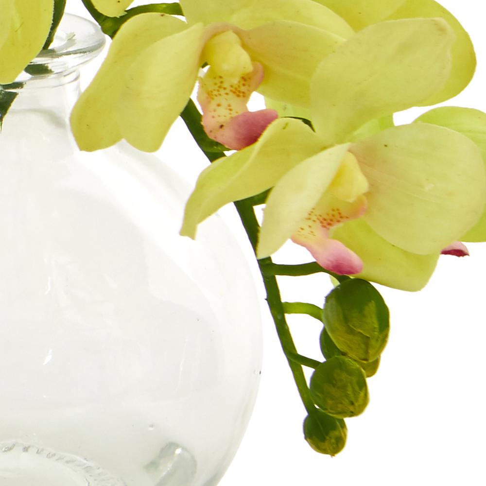 9in. Phalaenopsis Orchid Artificial Arrangement in Vase, Set of 3. Picture 2